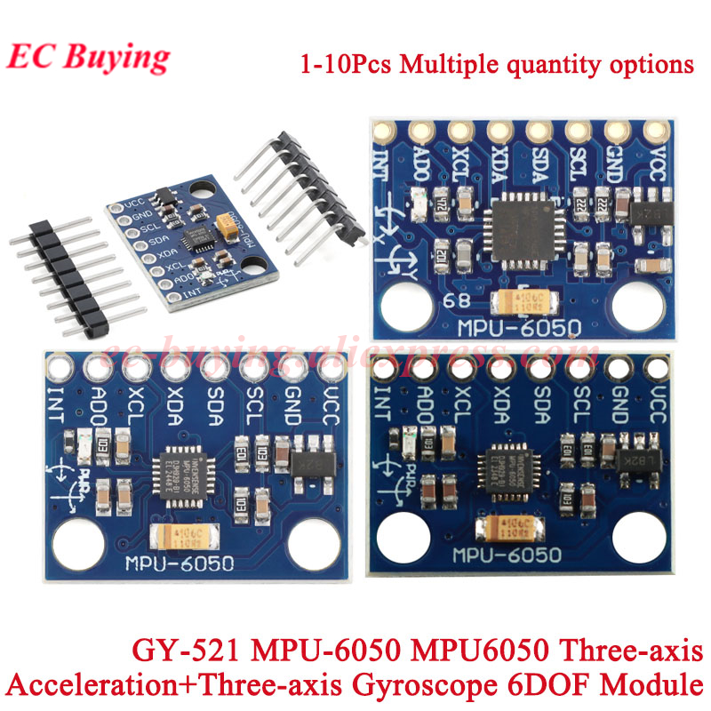 Mpu6050 - 1-10 Uds GY-521 MPU-6050 MPU6050 giroscopio
