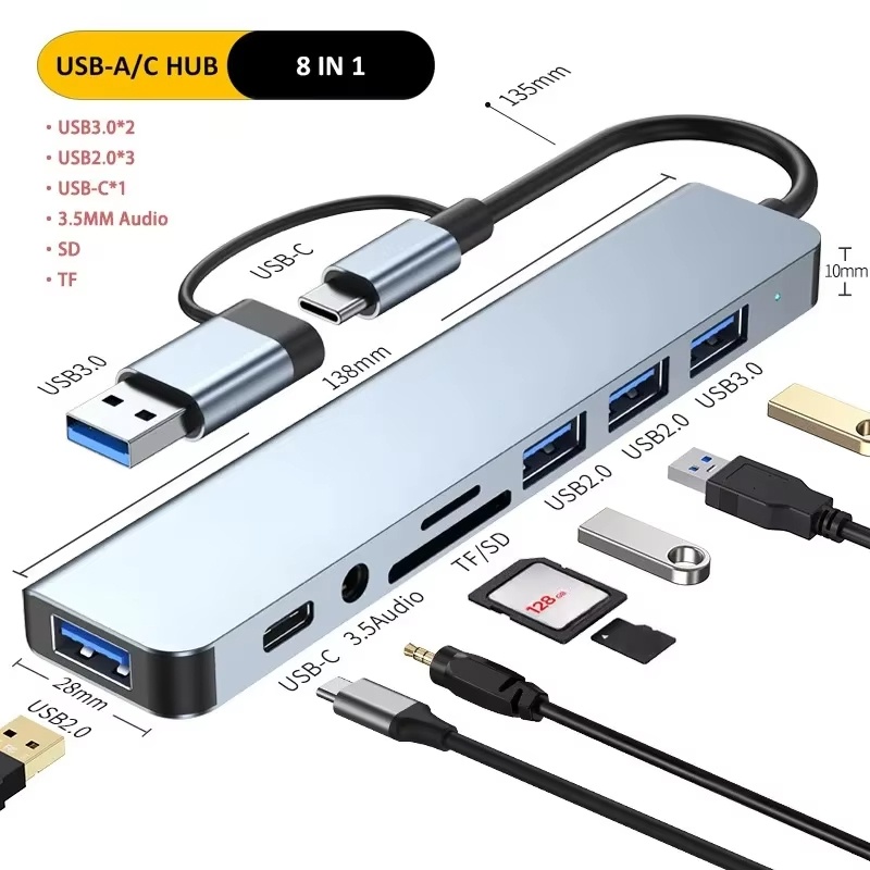 Sd Card Module - Hub USB tipo C, divisor USB