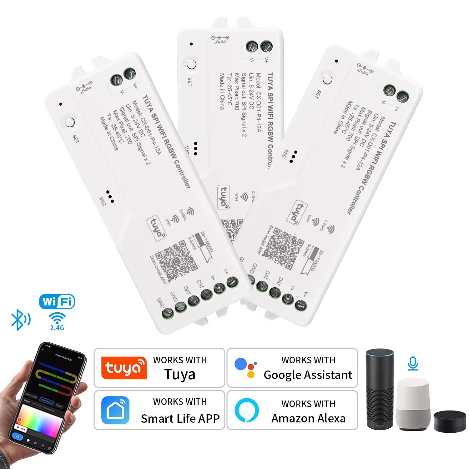 Ws2812B - Controlador LED SPI RGBIC RGBWIC Wifi