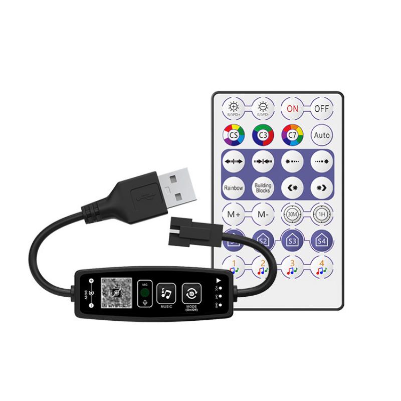 Controlador LED de música Blue - Ws2812B Strip 5V reseña y precio