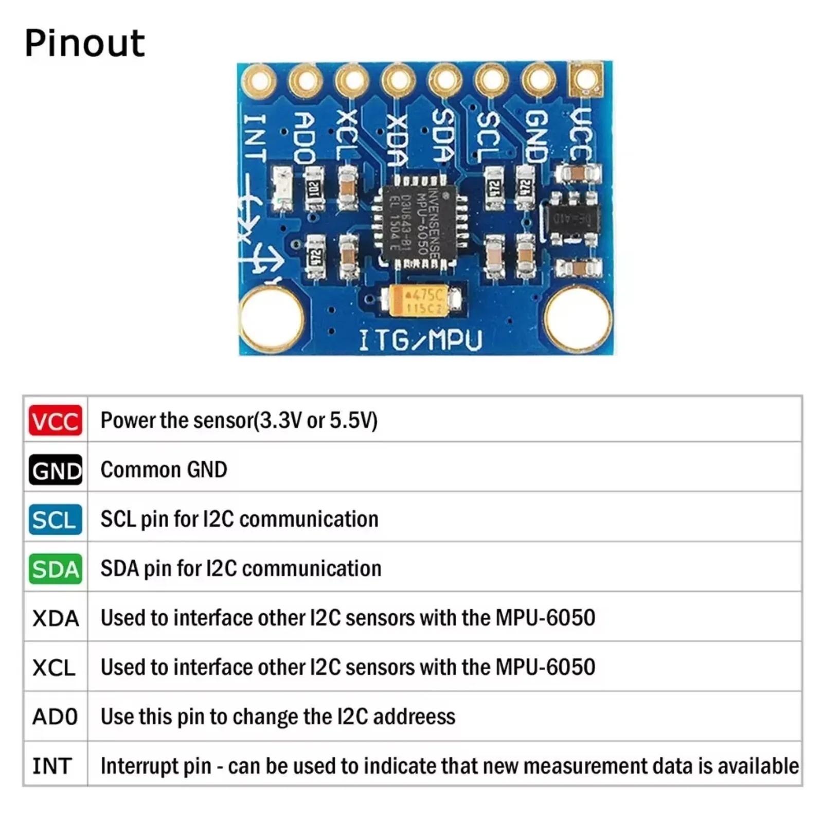1/5/10 piezas GY-521 MPU6050 S - Mpu6050 reseña y precio