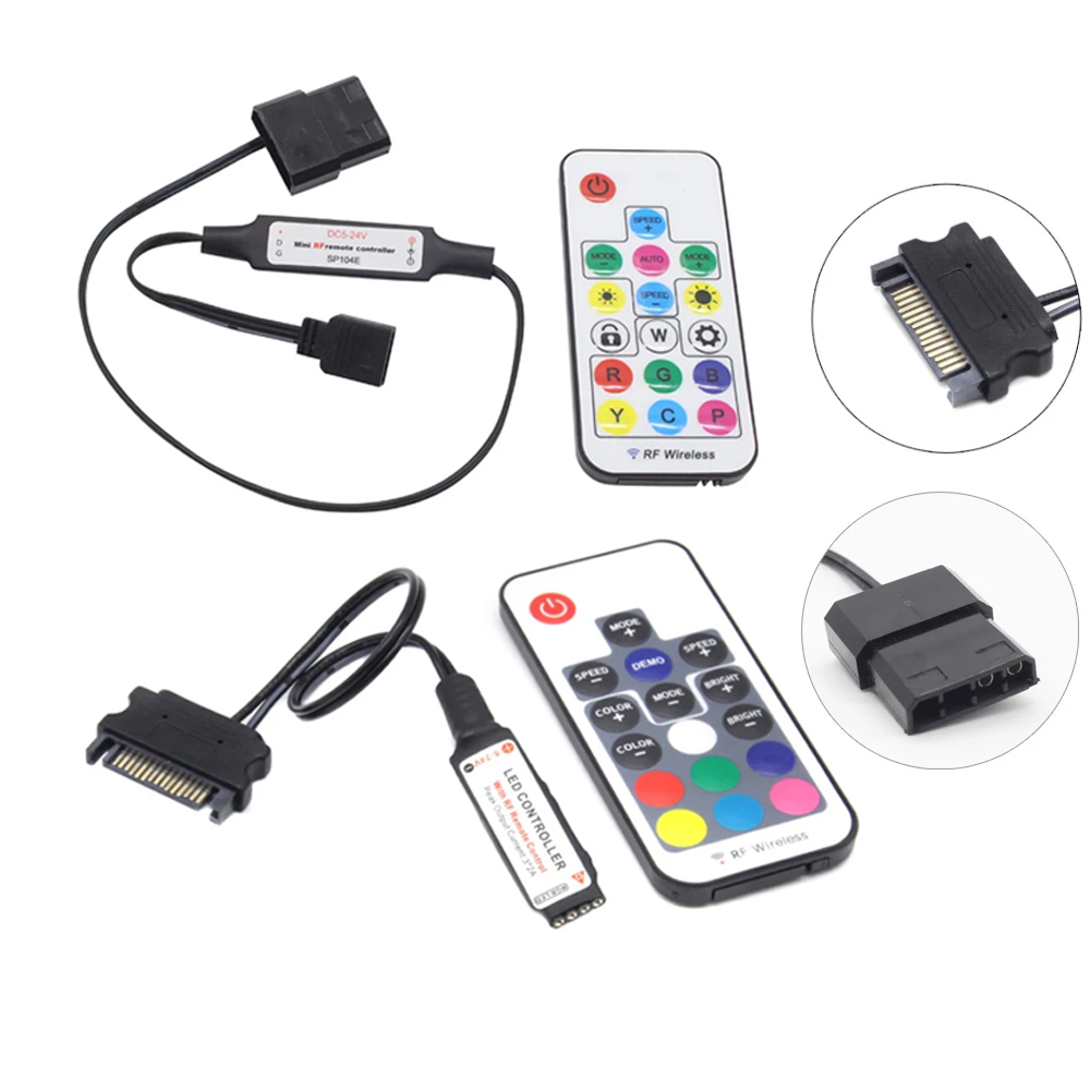 Controlador SATA Molex RGB 5V  - Ws2812B Strip 5V reseña y precio