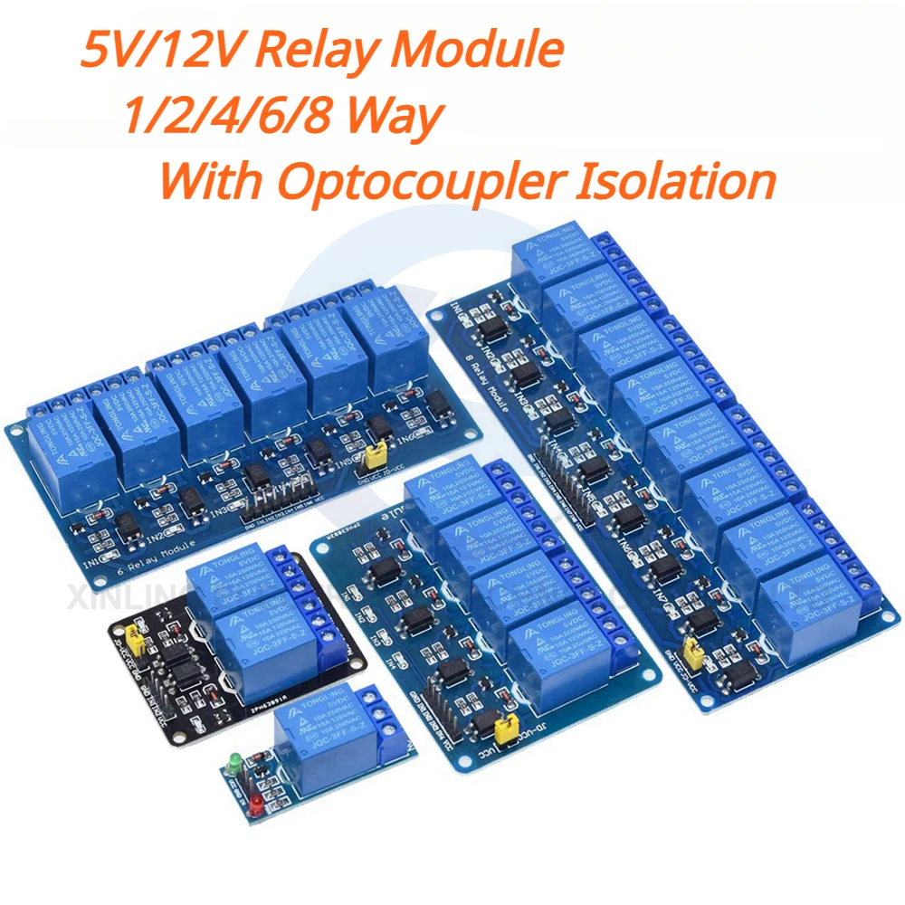 Módulo de relé de 5/12V, 1/2/4 - Relay Module 4 Channel reseña y precio