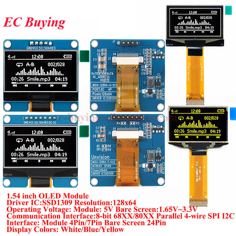 Módulo OLED de 1,54 pulgadas,  - Ssd1306 reseña y precio