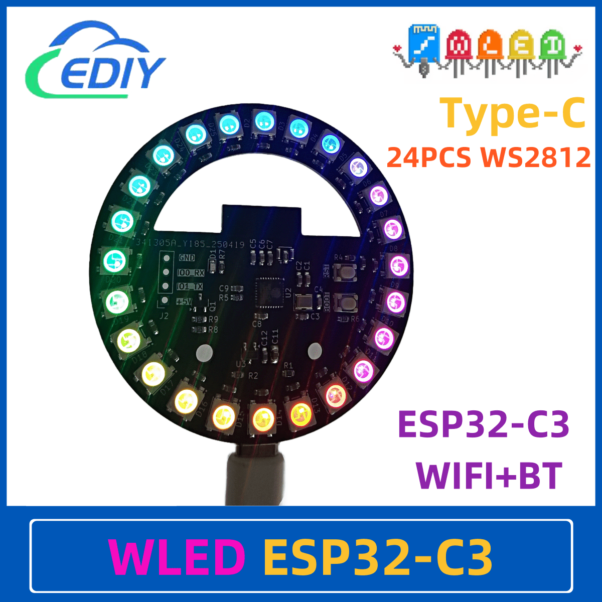 Placa de desarrollo WLED ESP32 - Ws2812B reseña y precio