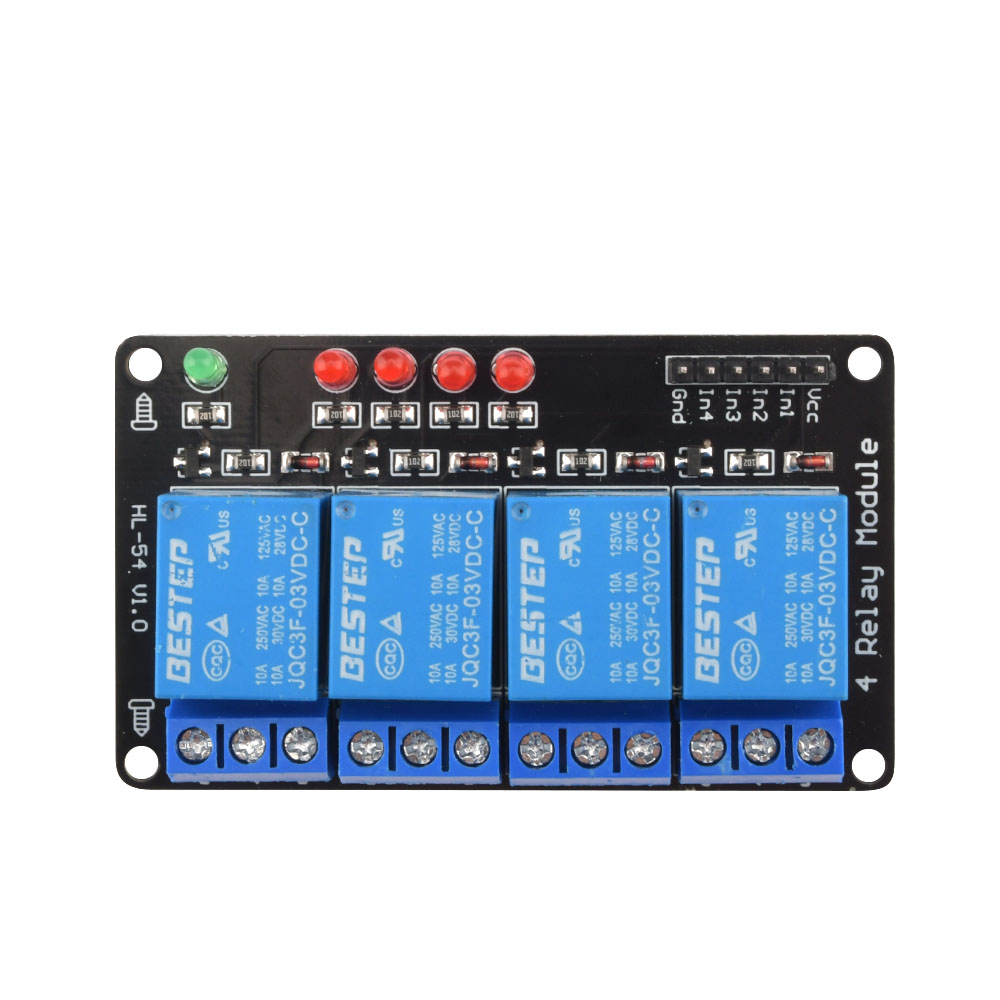 Módulo de relé luminoso activa - Relay Module 4 Channel reseña y precio